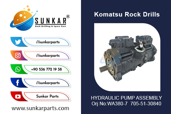 KOMATSU HYDRAULIC PUMP ASSEMBLY WA380 7 705 51 30840