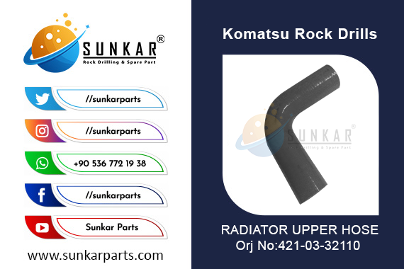 KOMATSU RADIATOR UPPER HOSE 421-03-32110 
